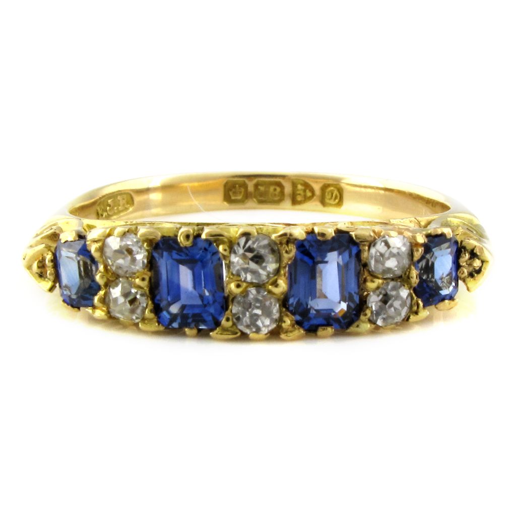 Edwardian Sapphire & Diamond Eternity Ring. Edwardian Sapphire & Diamond Eternity Ring.