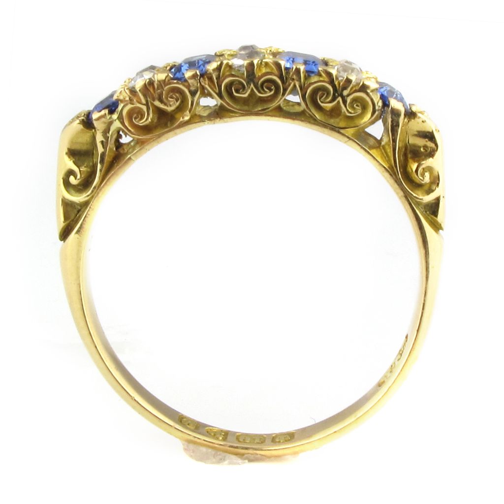 Edwardian Sapphire & Diamond Eternity Ring. Edwardian Sapphire & Diamond Eternity Ring.