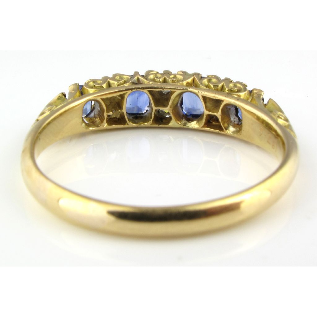Edwardian Sapphire & Diamond Eternity Ring. Edwardian Sapphire & Diamond Eternity Ring.
