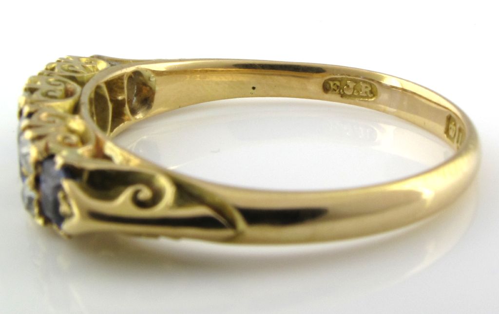 Edwardian Sapphire & Diamond Eternity Ring. Edwardian Sapphire & Diamond Eternity Ring.