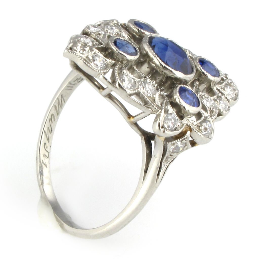 Vintage Belle Époque Sapphire & Diamond Ring Vintage Belle Époque Sapphire & Diamond Ring
