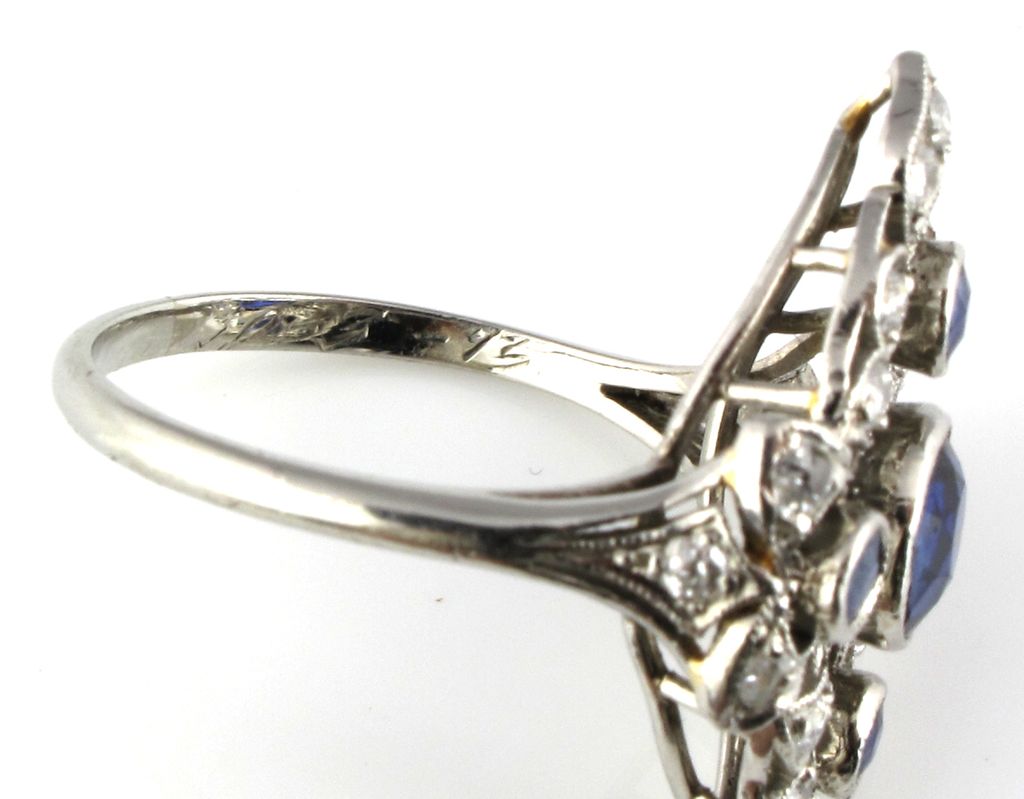 Vintage Belle Époque Sapphire & Diamond Ring Vintage Belle Époque Sapphire & Diamond Ring