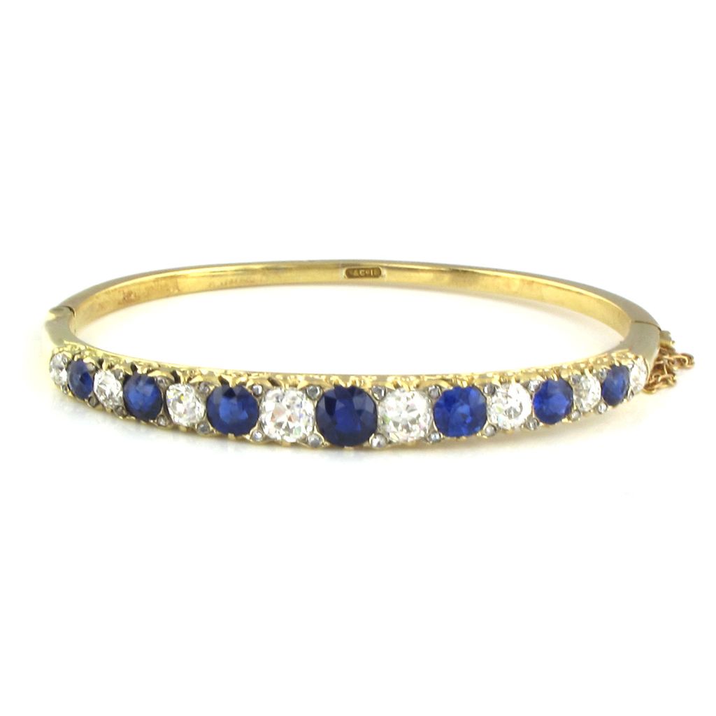 Victorian Sapphire & Diamond Bangle Victorian Sapphire & Diamond Bangle