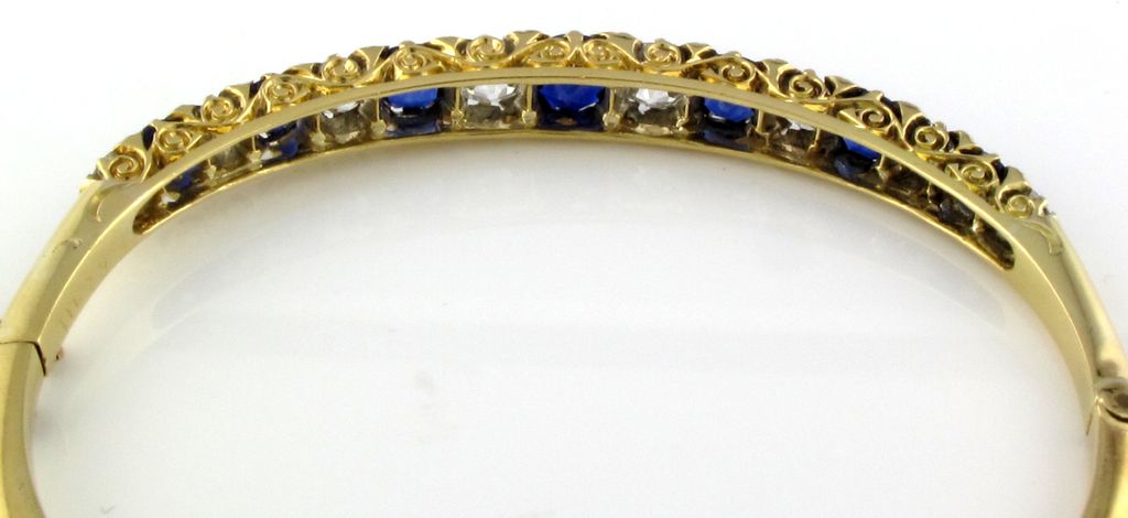 Victorian Sapphire & Diamond Bangle Victorian Sapphire & Diamond Bangle