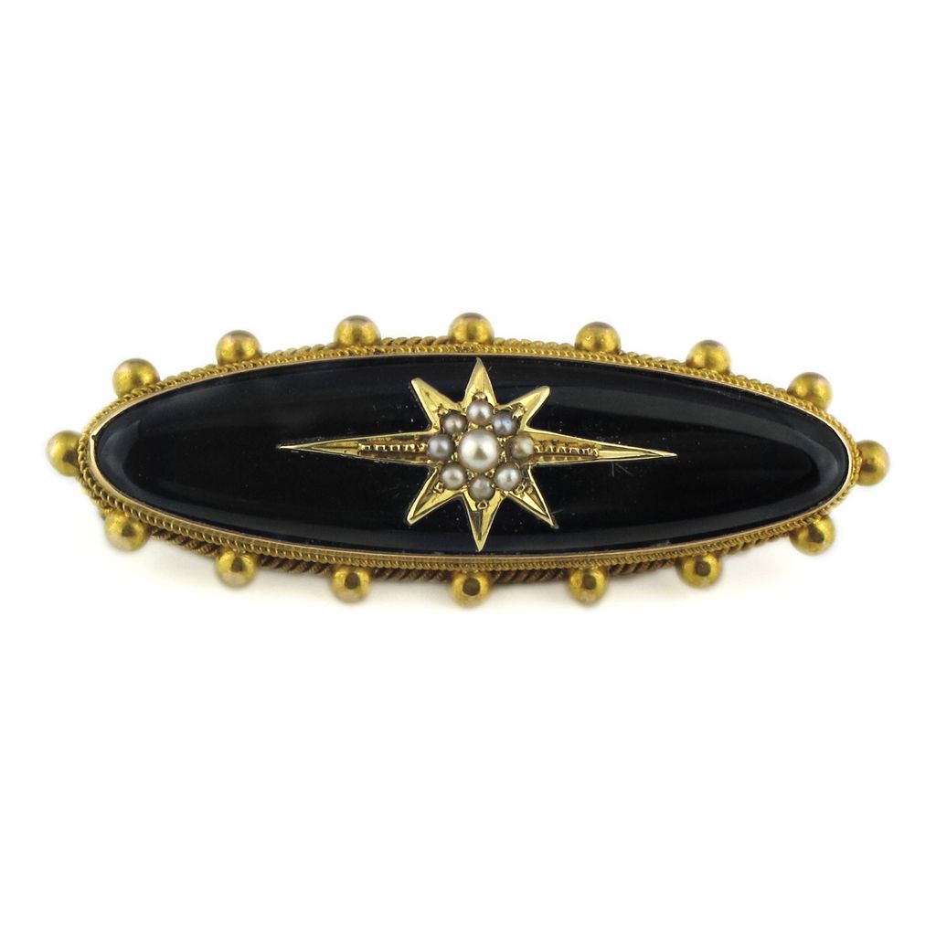 15ct Gold Victorian Mourning Brooch 15ct Gold Victorian Mourning Brooch