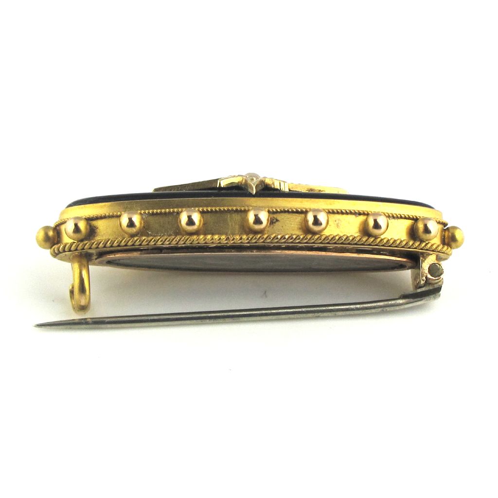 15ct Gold Victorian Mourning Brooch 15ct Gold Victorian Mourning Brooch