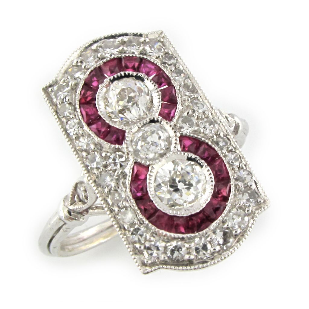 Vintage Art Deco Diamond & Ruby Ring Vintage Art Deco Diamond & Ruby Ring