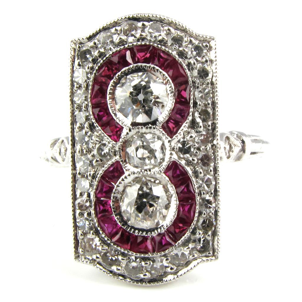 Vintage Art Deco Diamond & Ruby Ring Vintage Art Deco Diamond & Ruby Ring