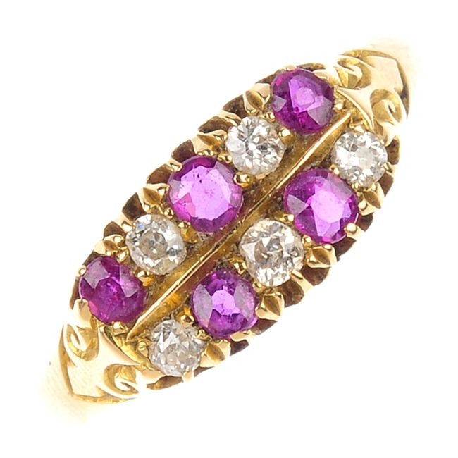 Vintage 1920's Ruby & Diamond Ring Vintage 1920's Ruby & Diamond Ring