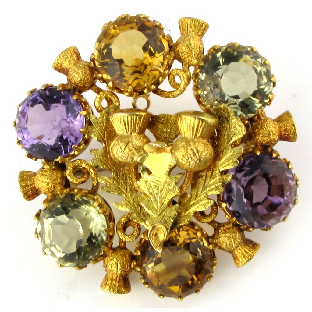 Antique Victorian Scottish Thistle Brooch Antique Victorian Scottish Thistle Brooch