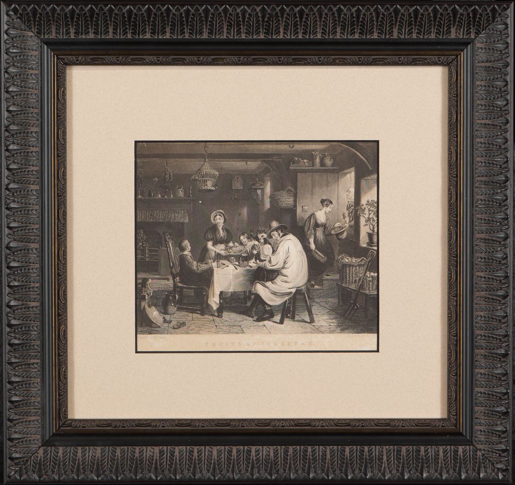 "Fruits of Industry" Antique Etching "Fruits of Industry" Antique Etching