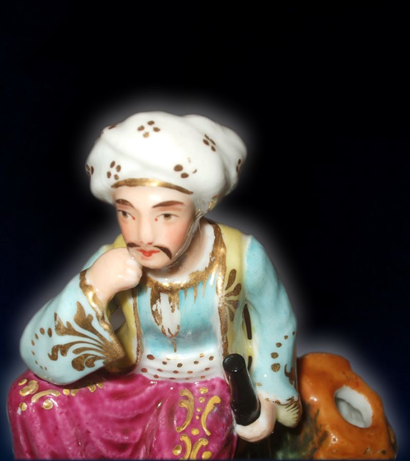 European Porcelain Figurine Of A Turk European Porcelain Figurine Of A Turk
