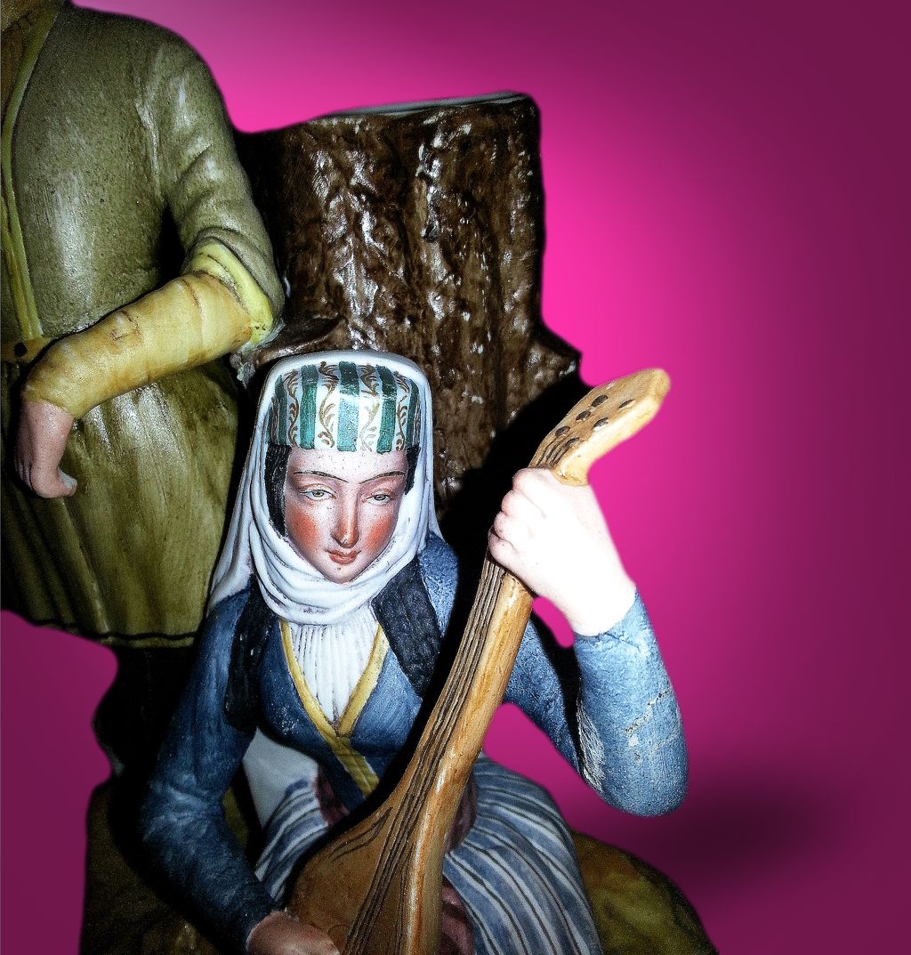 Russian Antique Porcelain Figurine Of The "Georgians" By Gardner Manufactory Russian Antique Porcelain Figurine Of The "Georgians" By Gardner Manufactory