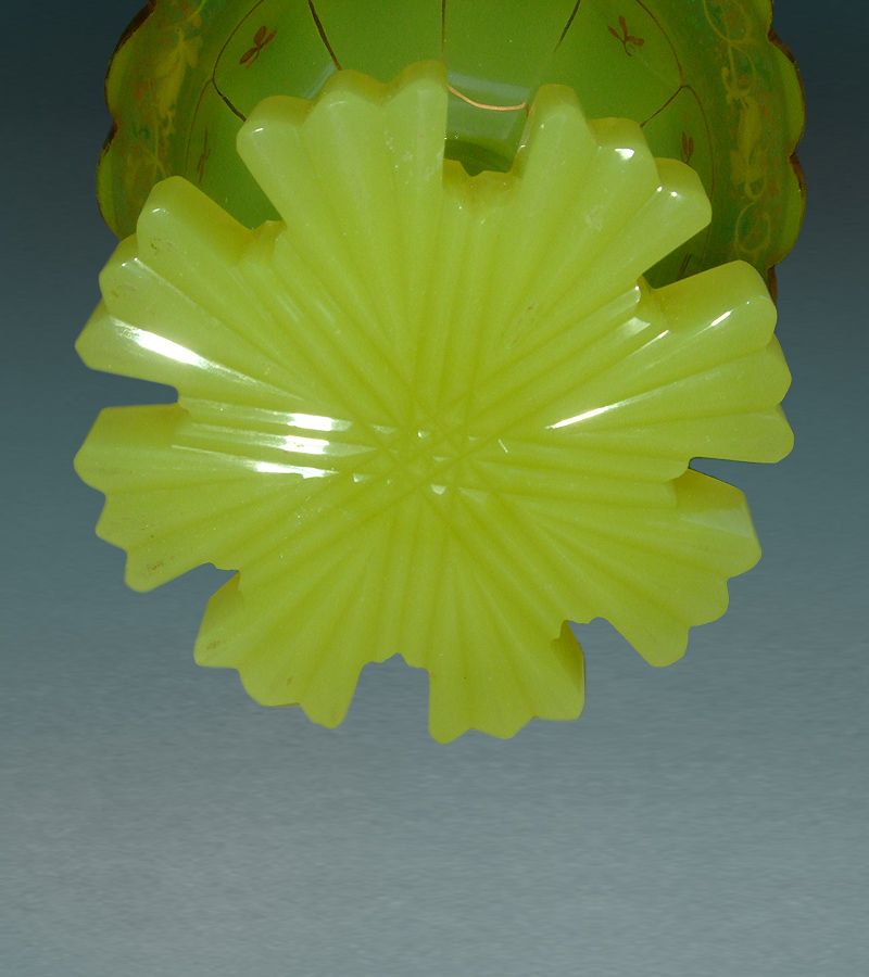 Vaseline Glass Compot Vaseline Glass Compot