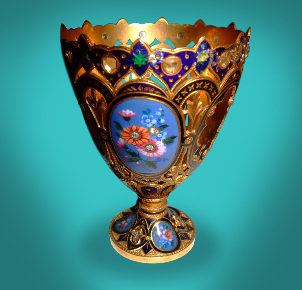 Swiss Enamelled gold zarf Swiss Enamelled gold zarf