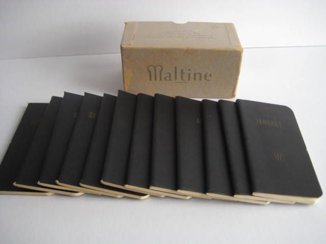 1942 Miniature MALTINE Memo Books (12) 1942 Miniature MALTINE Memo Books (12)