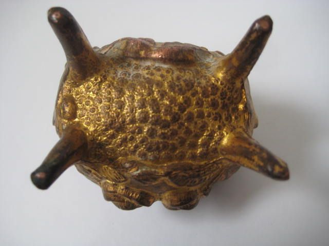 Nouveau Ornate Cast Metal Vanity Ring Box Nouveau Ornate Cast Metal Vanity Ring Box