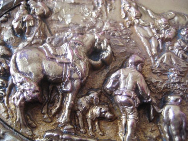 Bronze-Plated Metal Jewel Box w/ Scene Bronze-Plated Metal Jewel Box w/ Scene