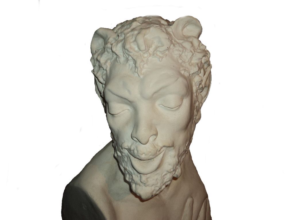 Huge Extremely Rare Vintage Chicago Architectural Bust of a Satyr by Leon Hermant C. 1924 Huge Extremely Rare Vintage Chicago Architectural Bust of a Satyr by Leon Hermant C. 1924