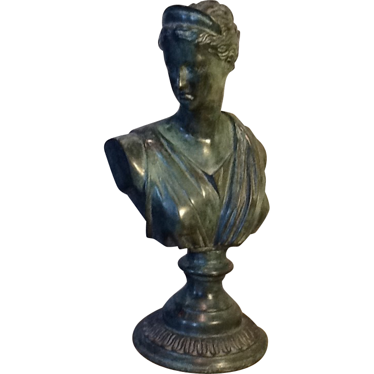 Superb French Vintage Bronze Bust of DIANA the Huntress Superb French Vintage Bronze Bust of DIANA the Huntress