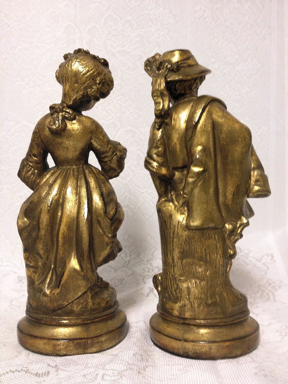 Superb Vintage Italian BORGHESE Renaissance Boy and Girl Statues C. 1900-1940 Superb Vintage Italian BORGHESE Renaissance Boy and Girl Statues C. 1900-1940