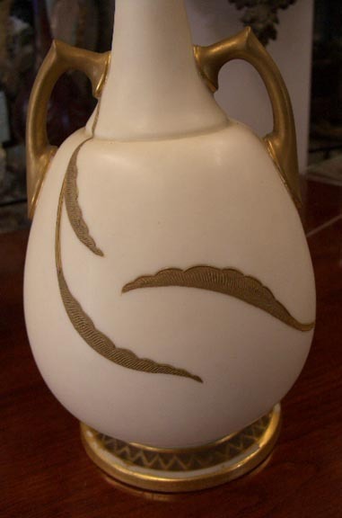 Important Early Royal Worcester Tall Handled Portrait Vases Important Early Royal Worcester Tall Handled Portrait Vases