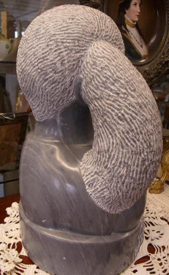 Sweet Soapstone Large Sculpture Carving Signed RP Sweet Soapstone Large Sculpture Carving Signed RP