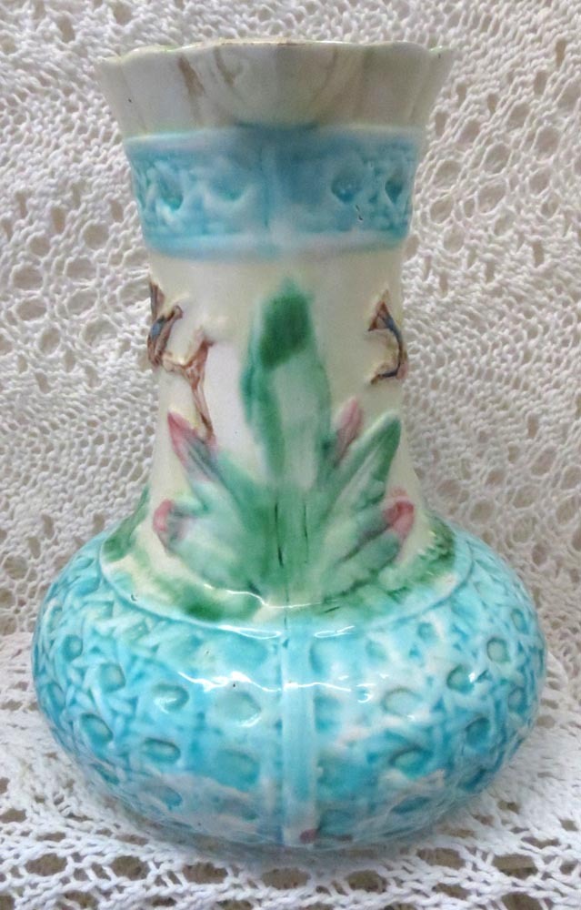 Beautiful Majolica Bird in Flight Pitcher Beautiful Majolica Bird in Flight Pitcher