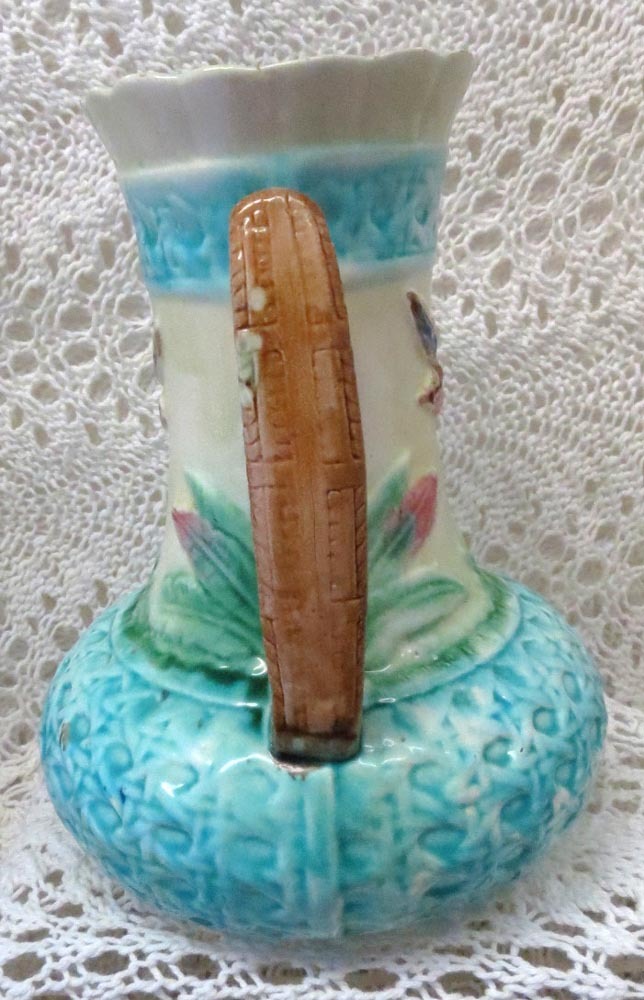 Beautiful Majolica Bird in Flight Pitcher Beautiful Majolica Bird in Flight Pitcher