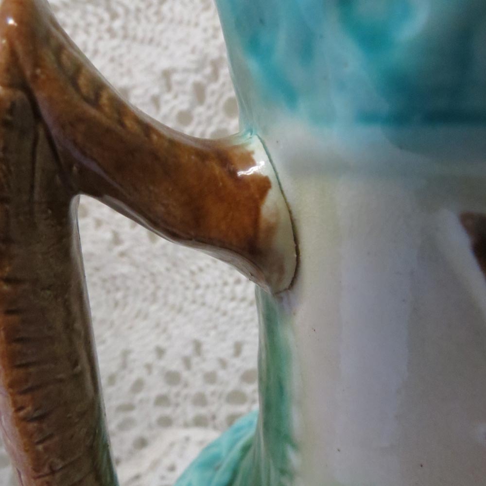 Beautiful Majolica Bird in Flight Pitcher Beautiful Majolica Bird in Flight Pitcher