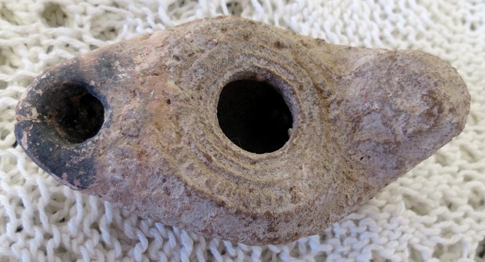 Museum 6th to 8th Century Israeli Provenance Clay Fat Lamp Museum 6th to 8th Century Israeli Provenance Clay Fat Lamp