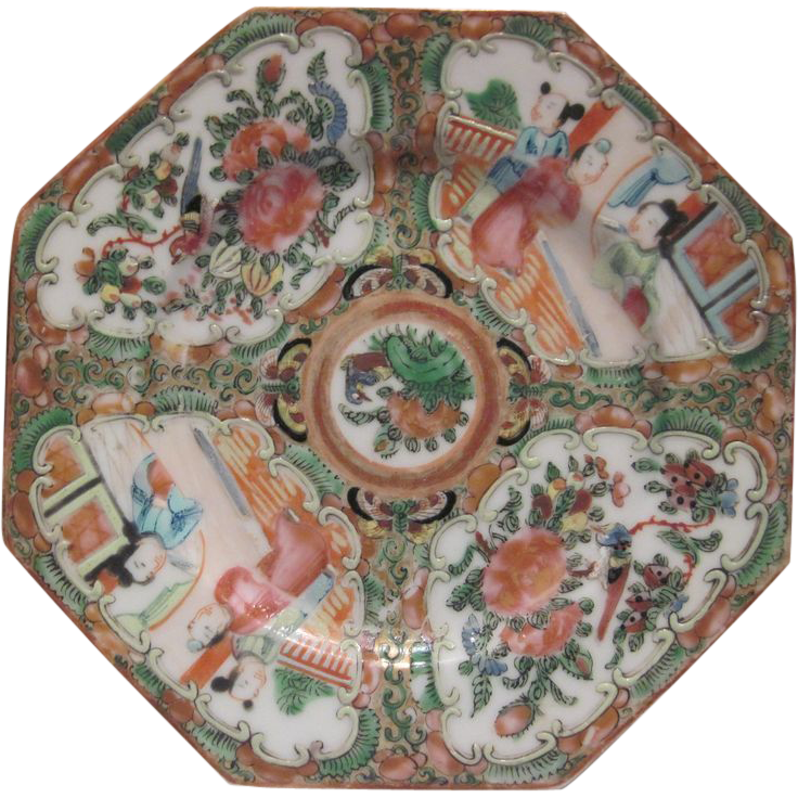 Antique Rose Medallion Plate from suzieqs on Ruby Lane