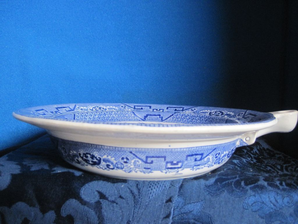 Antique Blue Willow Hot Water Plate from suzieqs on Ruby Lane