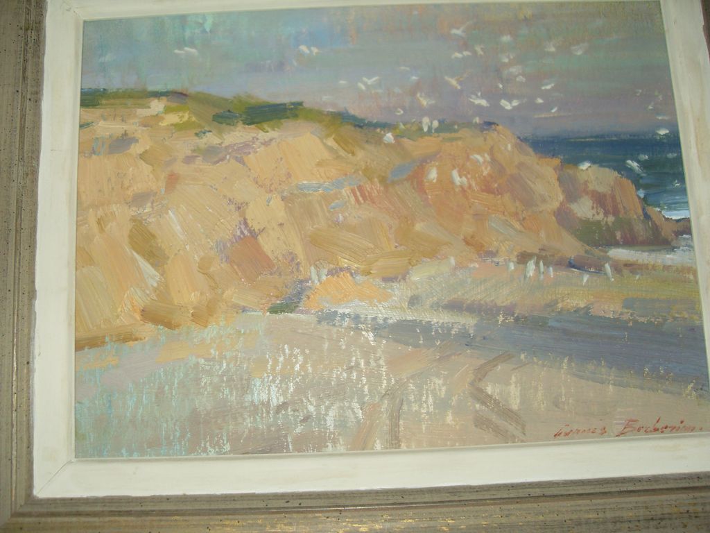 Ovanes Berberian Beach-scape Oil on Board 11.5x.8.5 Signed Ovanes Berberian Beach-scape Oil on Board 11.5x.8.5 Signed