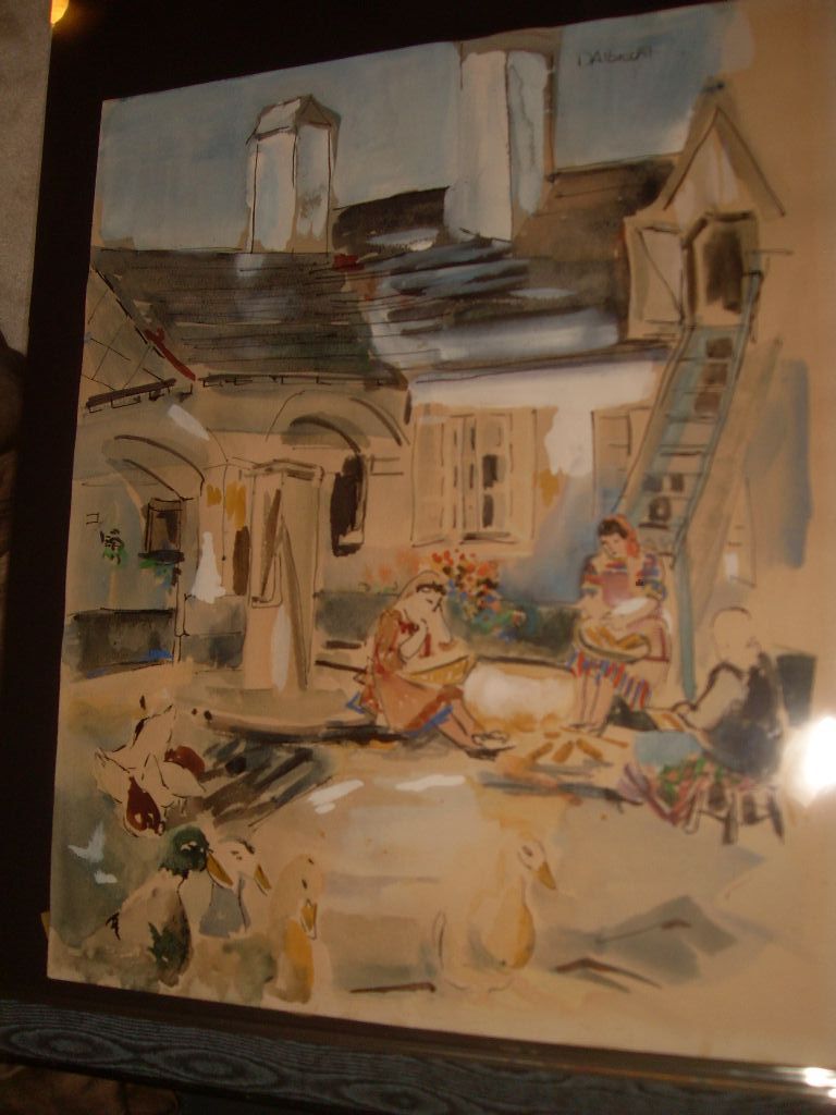 D. Albrecht Watercolor European Country Scene D. Albrecht Watercolor European Country Scene