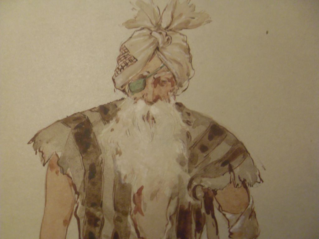 Caroline Siedle (1859-1908) Costume Design Sketch Beggar Caroline Siedle (1859-1908) Costume Design Sketch Beggar