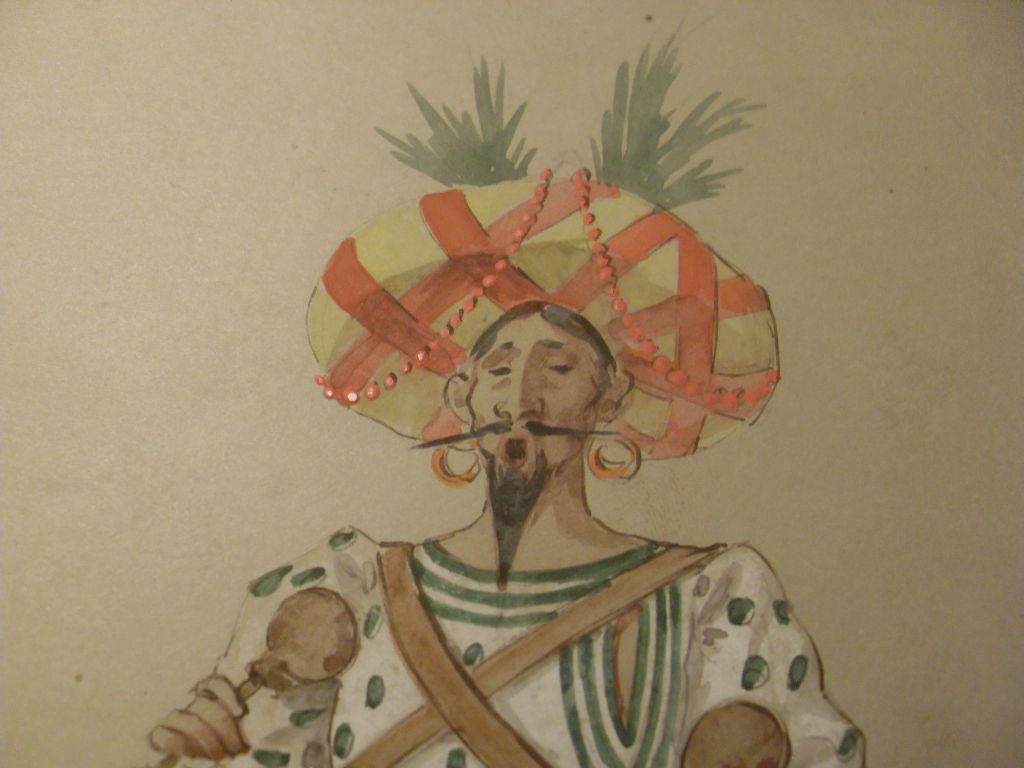 Caroline Siedle (1859-1908) Costume Design Sketch Drummer Caroline Siedle (1859-1908) Costume Design Sketch Drummer