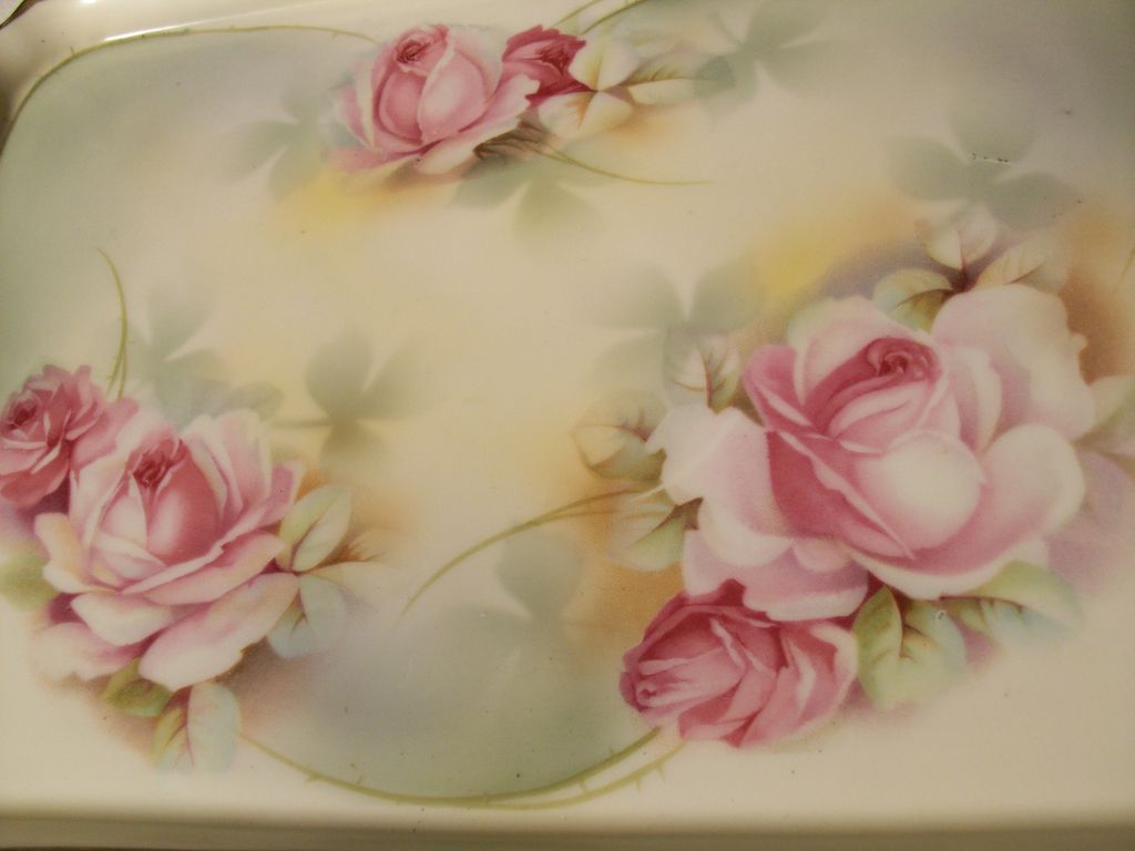 ES Erdmann Schlegelmilch Prufsia Prussia Porcelain Dresser Tray ES Erdmann Schlegelmilch Prufsia Prussia Porcelain Dresser Tray