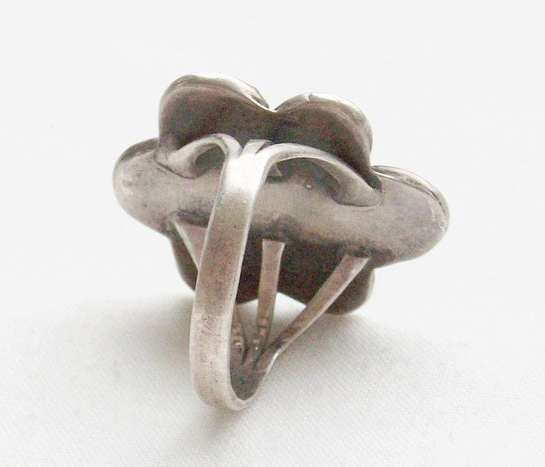 Vintage Southwestern Sterling Natural Turquoise Ring - Size 9 1/2 - Circa 1950 Vintage Southwestern Sterling Natural Turquoise Ring - Size 9 1/2 - Circa 1950