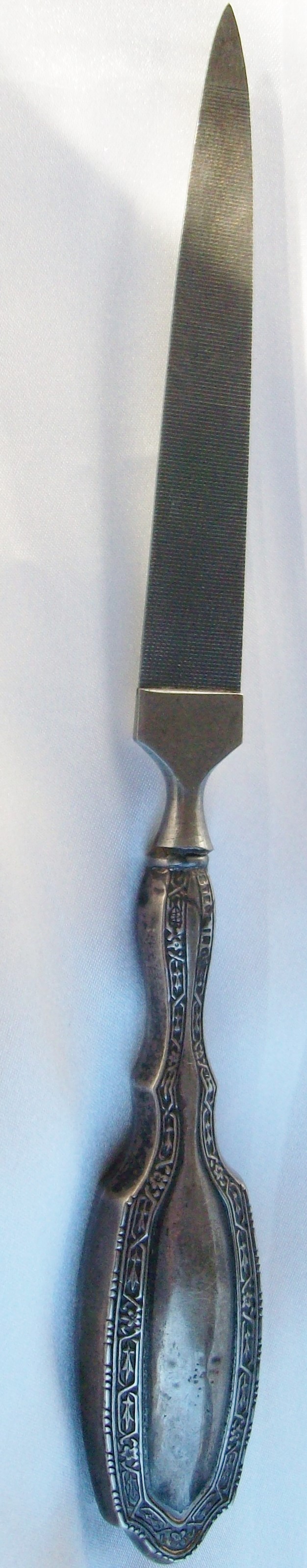 Victorian Webster Sterling Silver Handled Nail File - 1869 - 1901 Victorian Webster Sterling Silver Handled Nail File - 1869 - 1901