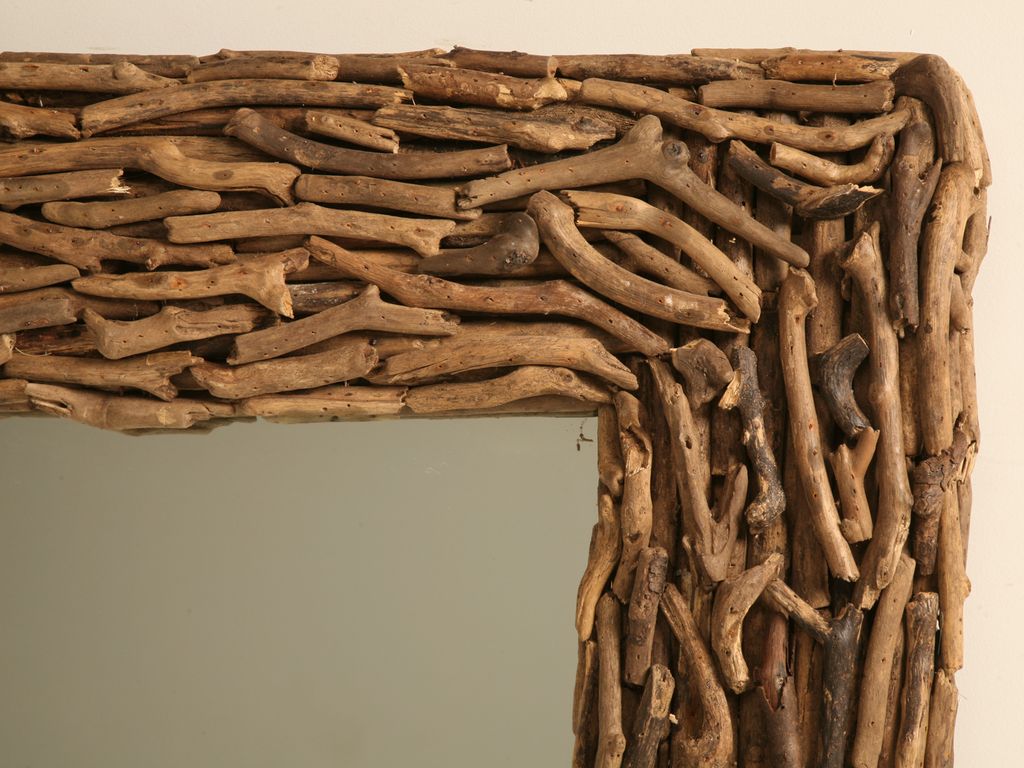 61 x 39" Large Scale Driftwood Mirror 61 x 39" Large Scale Driftwood Mirror