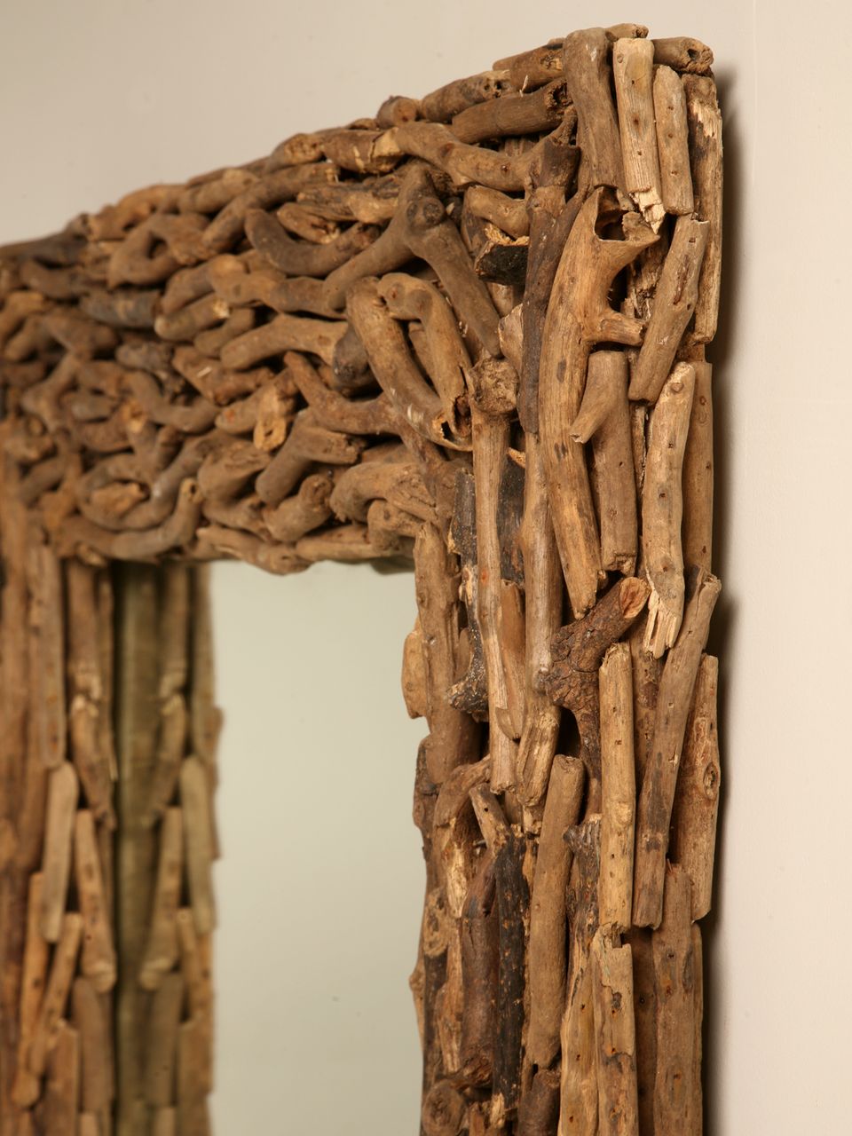 61 x 39" Large Scale Driftwood Mirror 61 x 39" Large Scale Driftwood Mirror