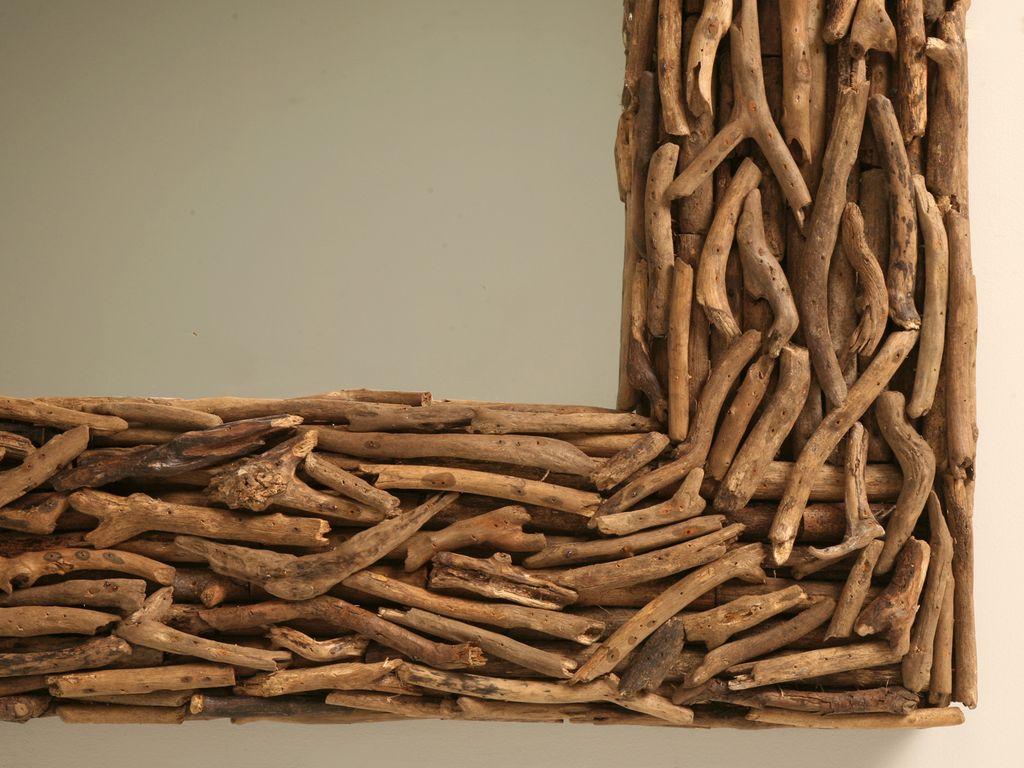 61 x 39" Large Scale Driftwood Mirror 61 x 39" Large Scale Driftwood Mirror