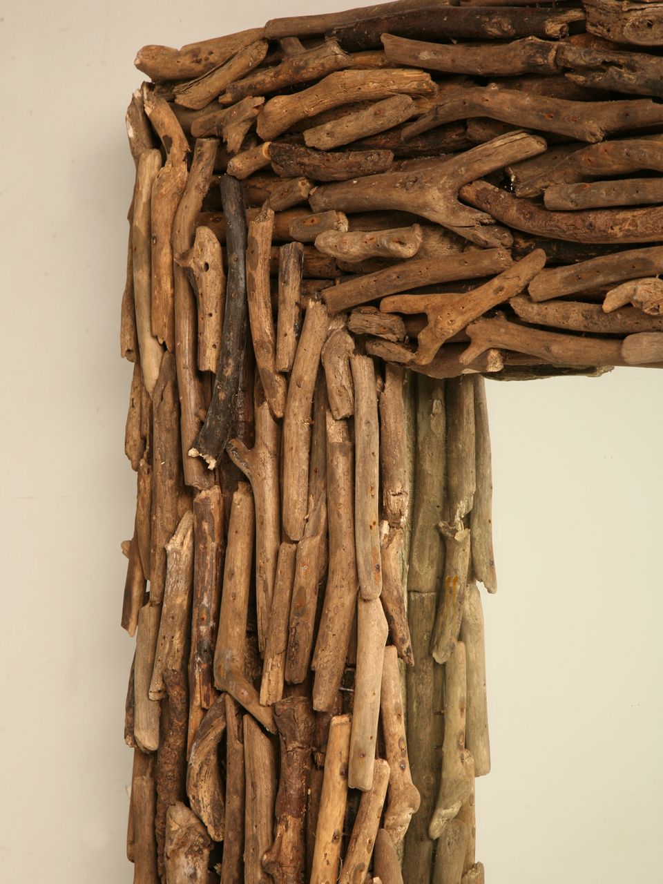 61 x 39" Large Scale Driftwood Mirror 61 x 39" Large Scale Driftwood Mirror