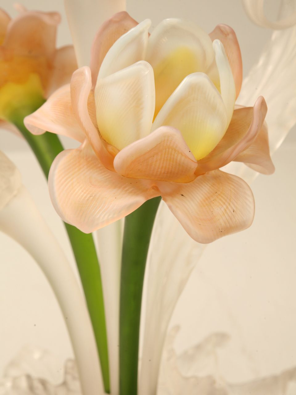 Antique French Frosted and Art Glass Epergne or Centerpiece Antique French Frosted and Art Glass Epergne or Centerpiece