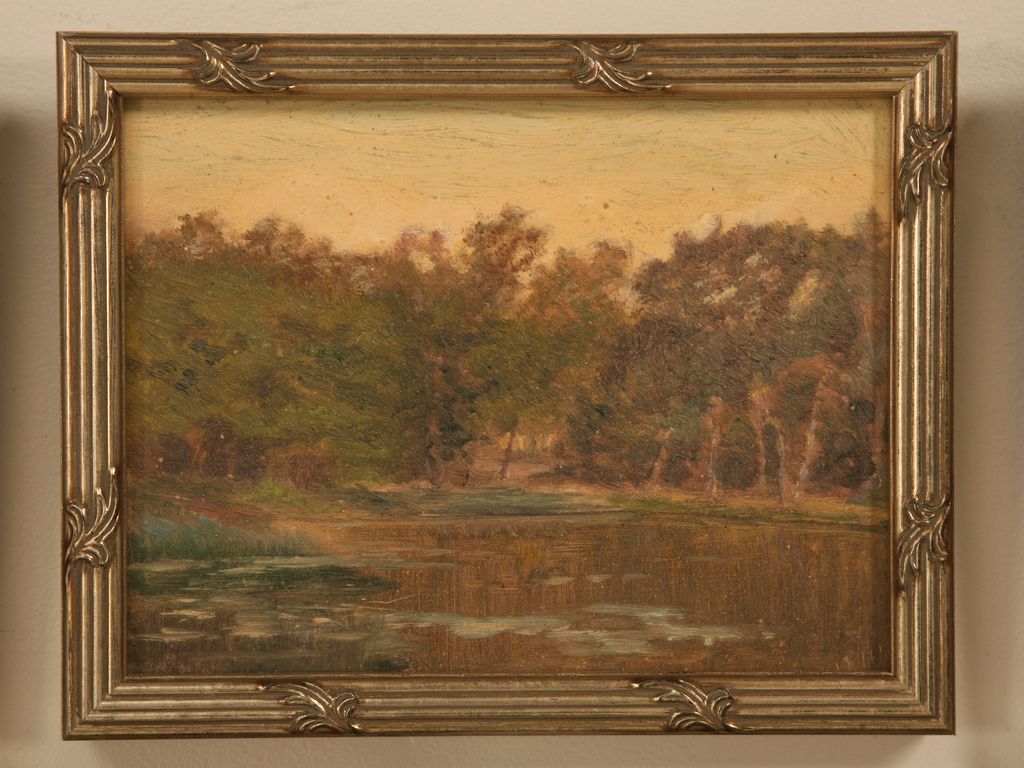 Original Seven Antique French Oil Paintings in a Set - Newer Custom Frames Original Seven Antique French Oil Paintings in a Set - Newer Custom Frames
