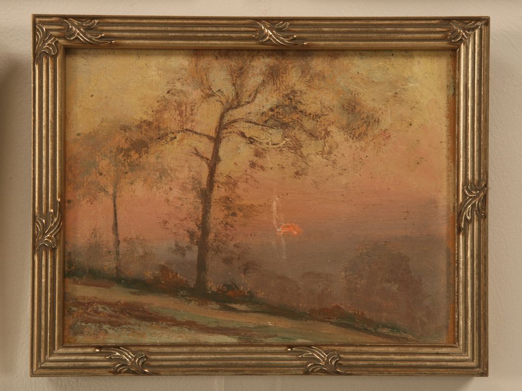Original Seven Antique French Oil Paintings in a Set - Newer Custom Frames Original Seven Antique French Oil Paintings in a Set - Newer Custom Frames