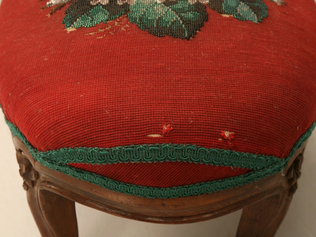 Antique French Style Beaded Footstool circa 1880 Antique French Style Beaded Footstool circa 1880