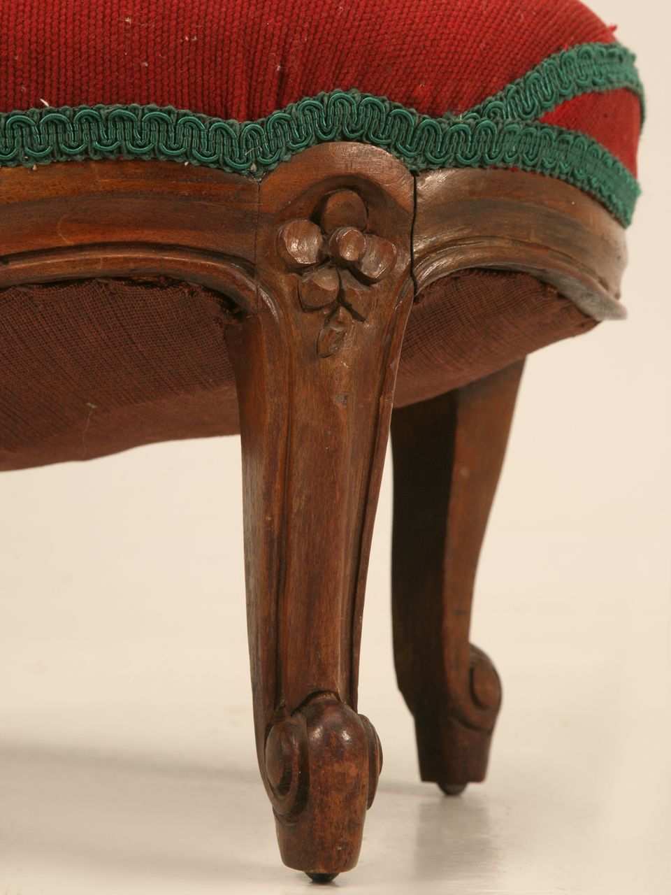 Antique French Style Beaded Footstool circa 1880 Antique French Style Beaded Footstool circa 1880
