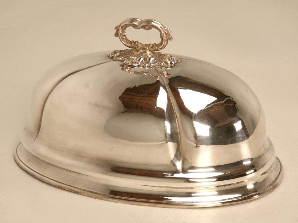 Spectacular Large Antique English Silver Plated Meat Dome Spectacular Large Antique English Silver Plated Meat Dome